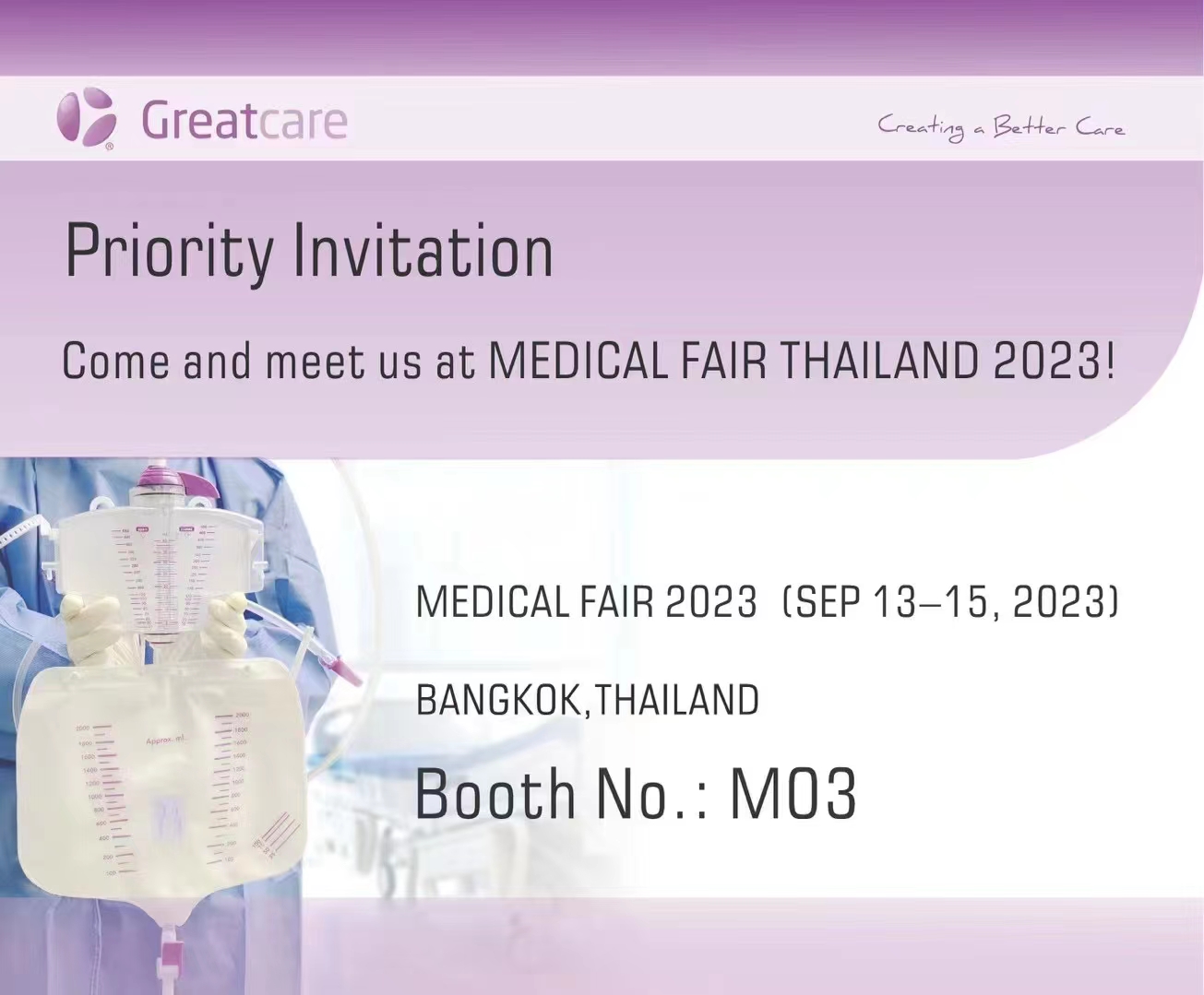 Greatcare-teamet deltager i Medical Fair Thailand 2023